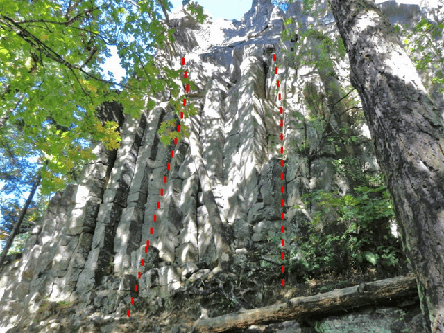 Broughton Bluff climbing area 